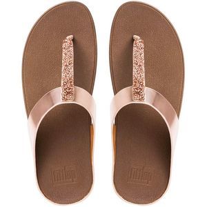 FitFlop Fino Rose Gold Metallic Beaded Thong Sandals